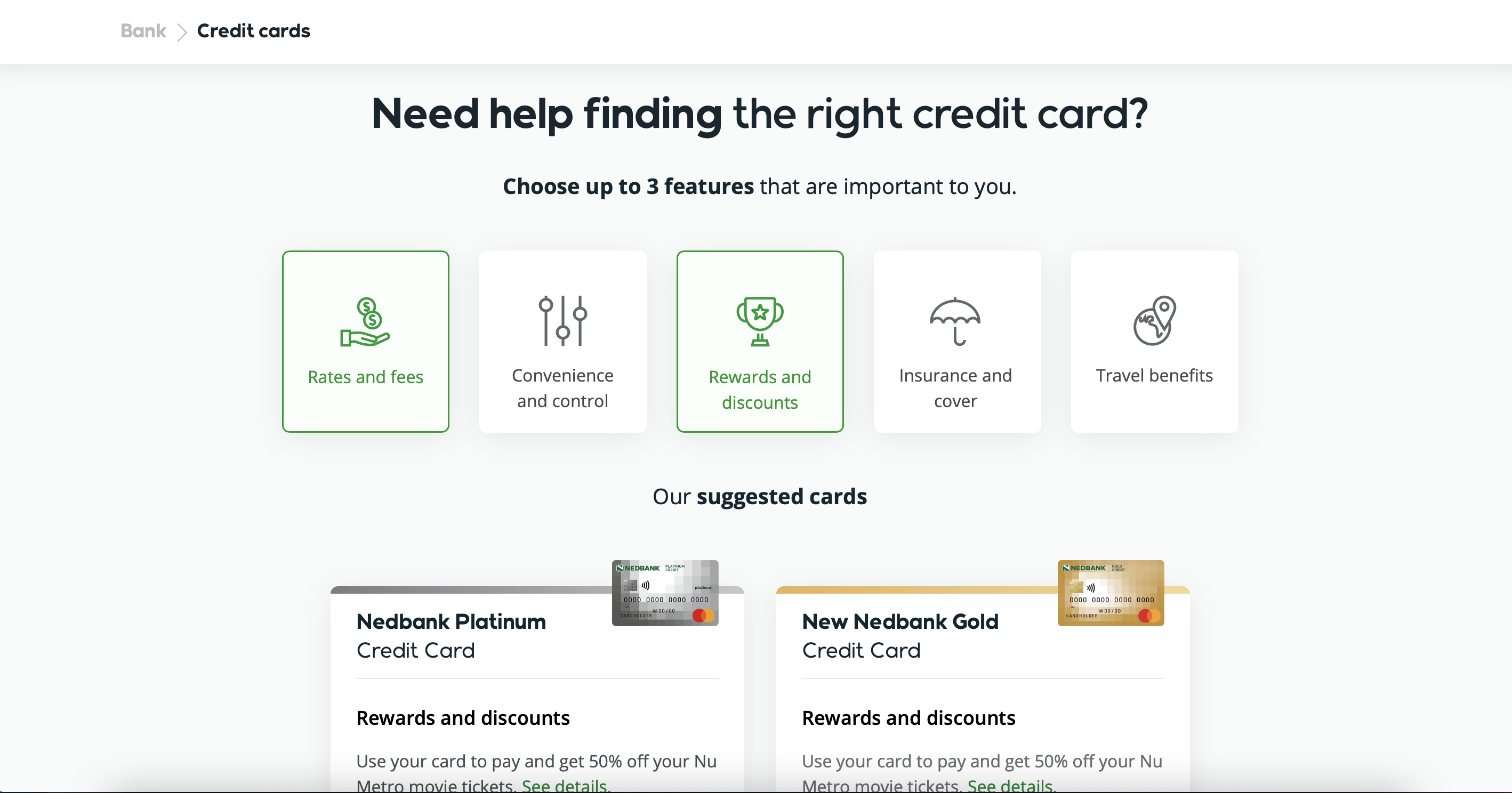 Credit card wizard